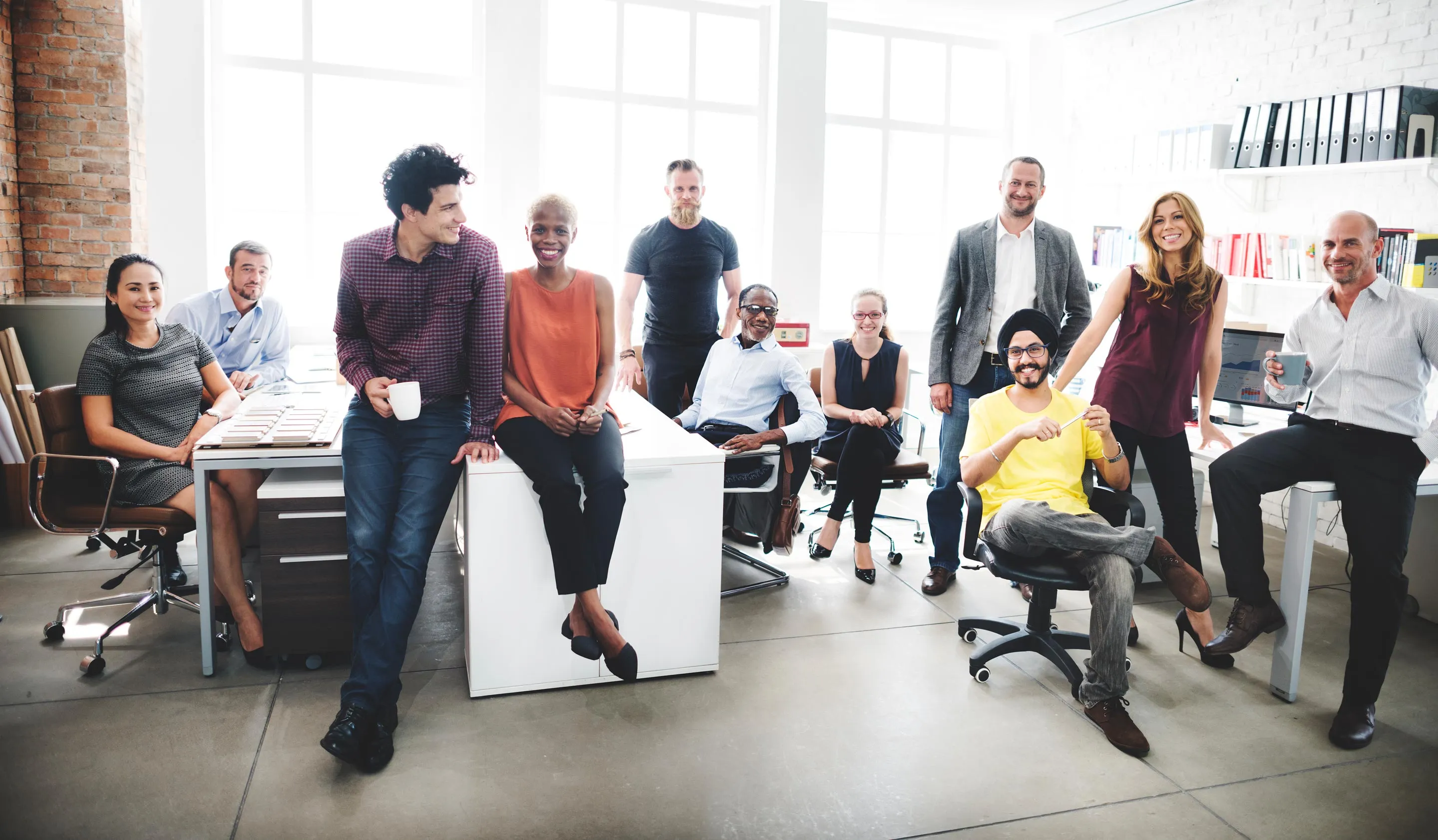 Modern office and professional team