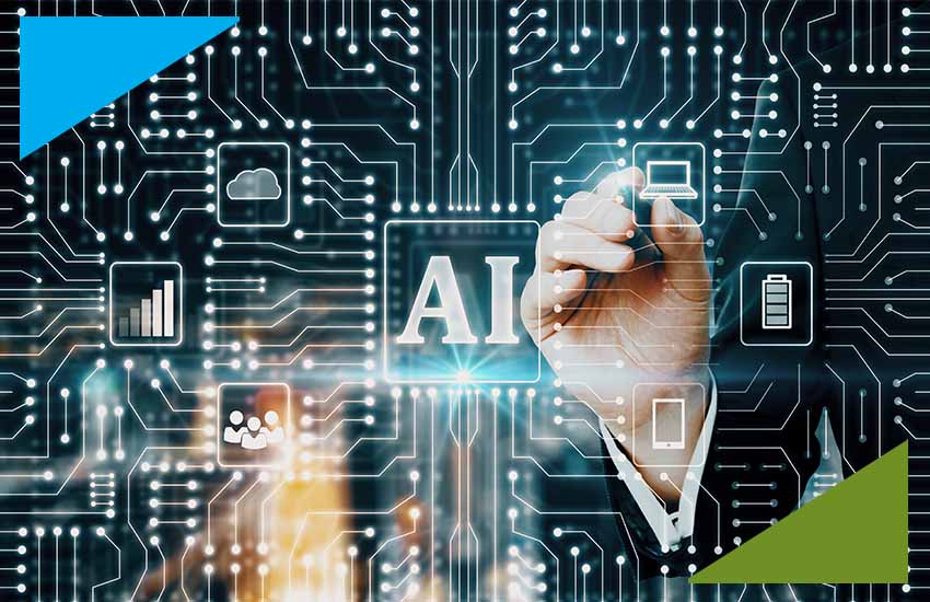 Businessman using AI interface to automate insurance claims processing